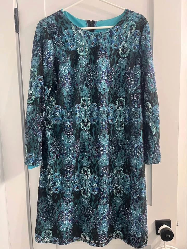 Teal Blue Pakistani Kameez (tops) - photo 2