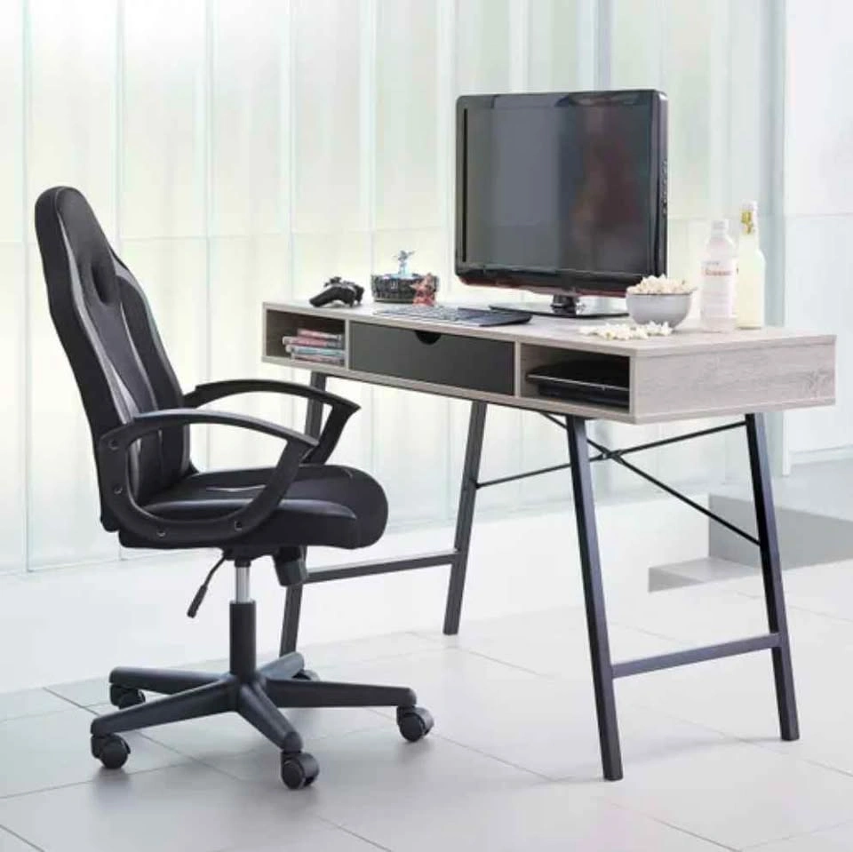 Annette Desk Light Oak & Black - photo 3