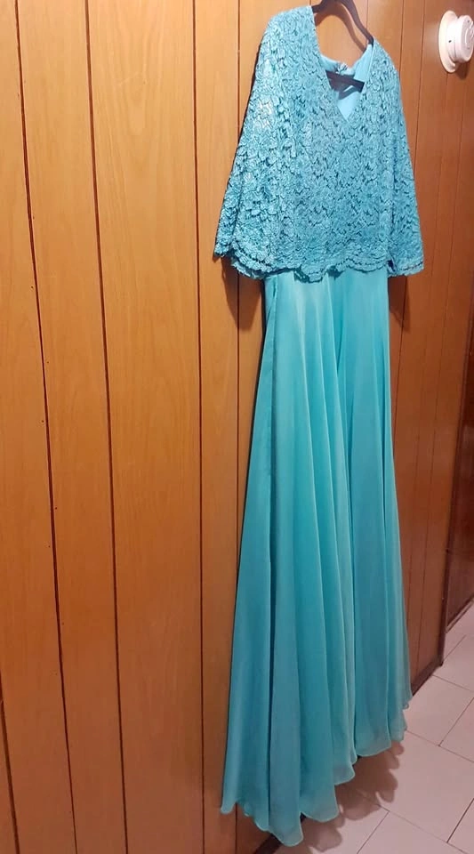 Blue A-Line Party Dress