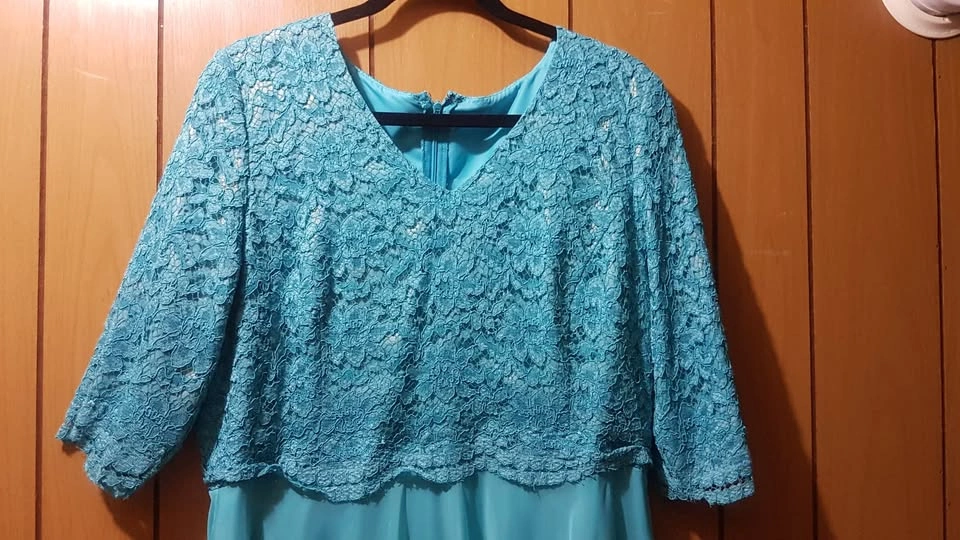 Blue A-Line Party Dress - photo 4