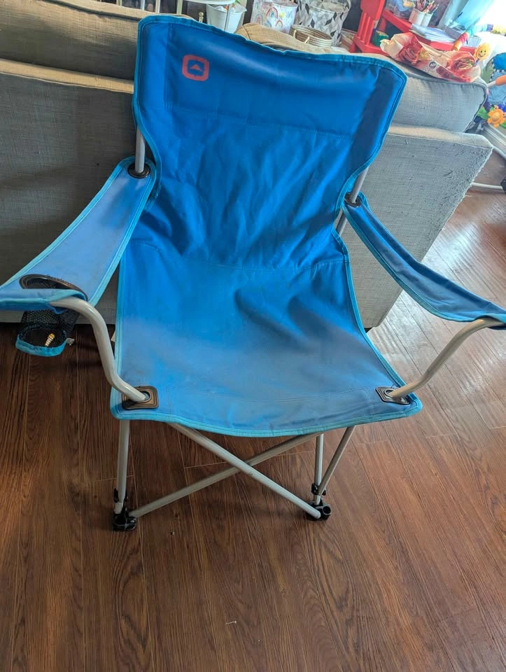 Outbound Oversized Blue Folding Camping Chair w/ Cup Holder - photo 2