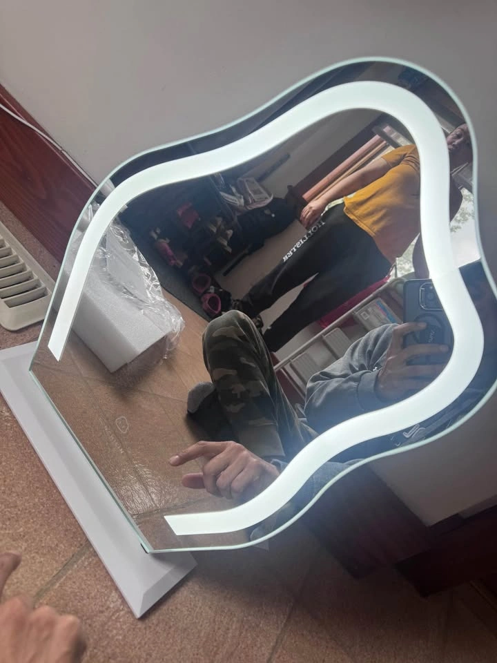 Modern Wavy LED Lighted Mirror - photo 2