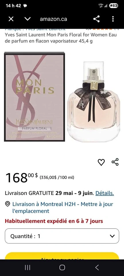 Yves Saint Laurent Mon Paris Eau de Parfum