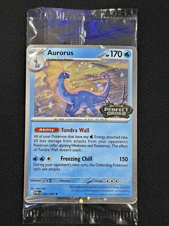 Sealed Aurorus Promo Pokémon Card 024/088 – Perfect Order Set