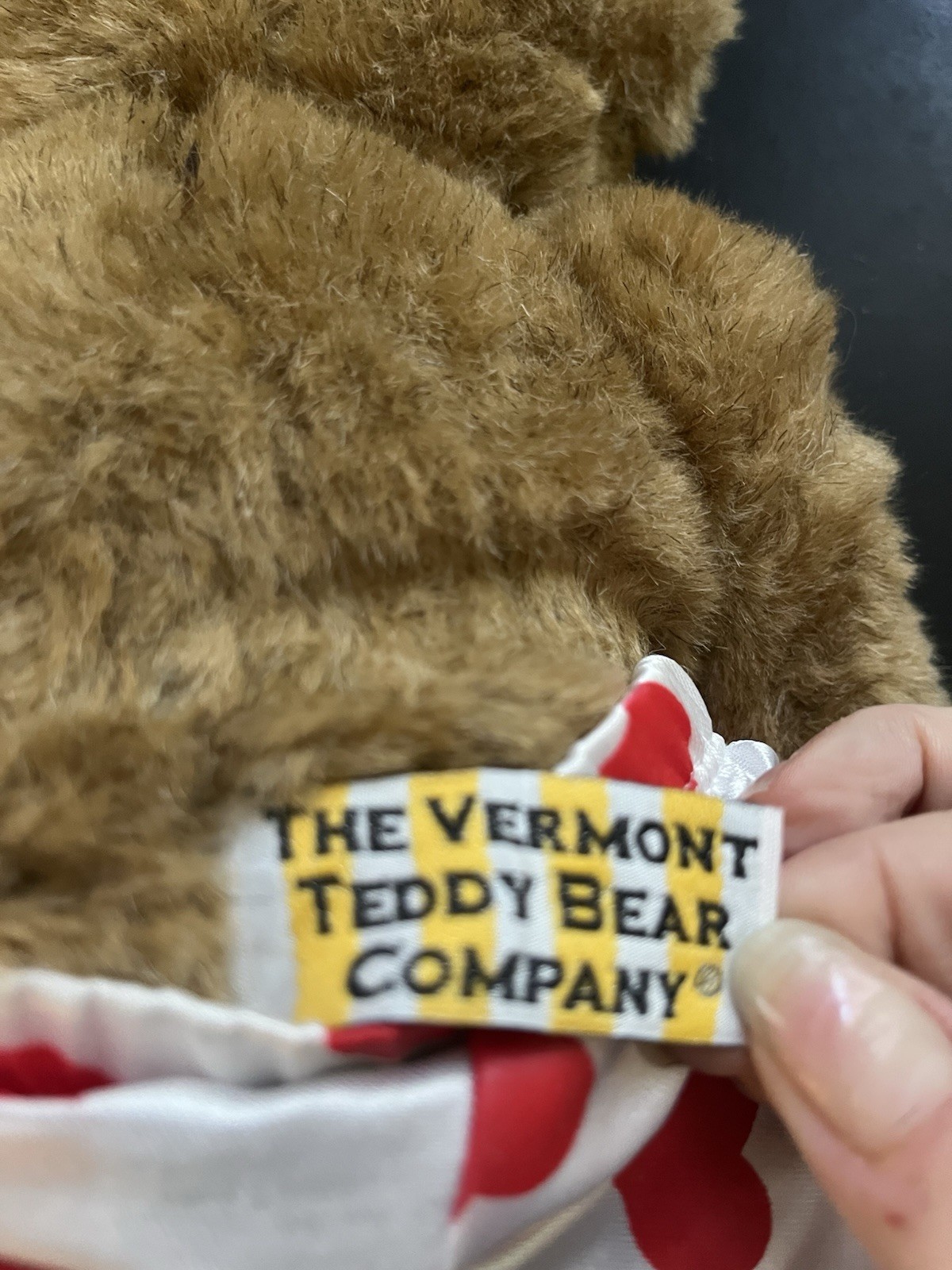 Vermont Teddy Bear 16" Jointed Bear w/ Santa Hat & Heart Boxers - photo 2