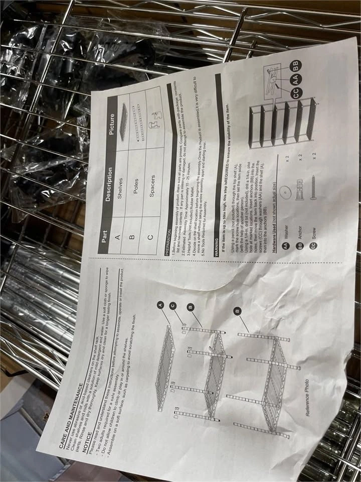 Rectangle Storage Rack 4 tier LD124597 - photo 3