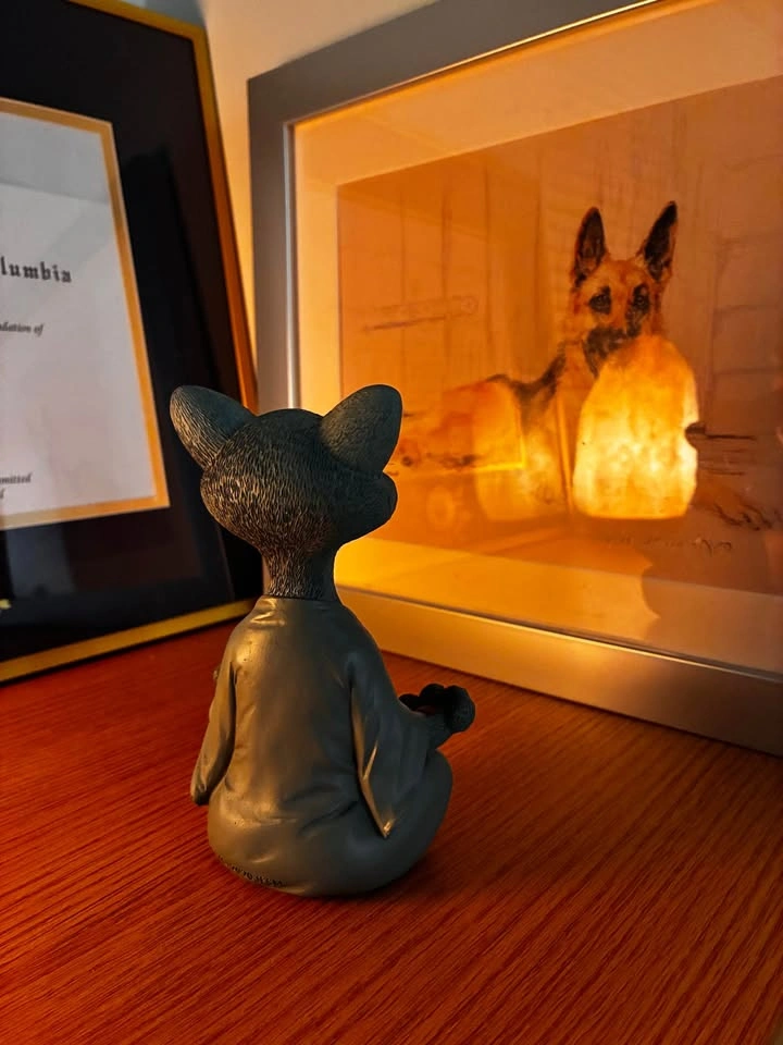 Meditating Cat Figurine - photo 3