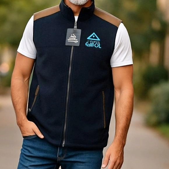 STORMTECH Blue/Beige Fleece Vest NWT XL