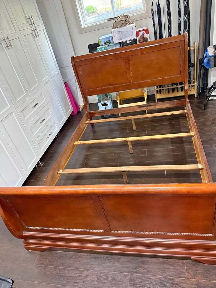 Solid wood Queen size bed frame