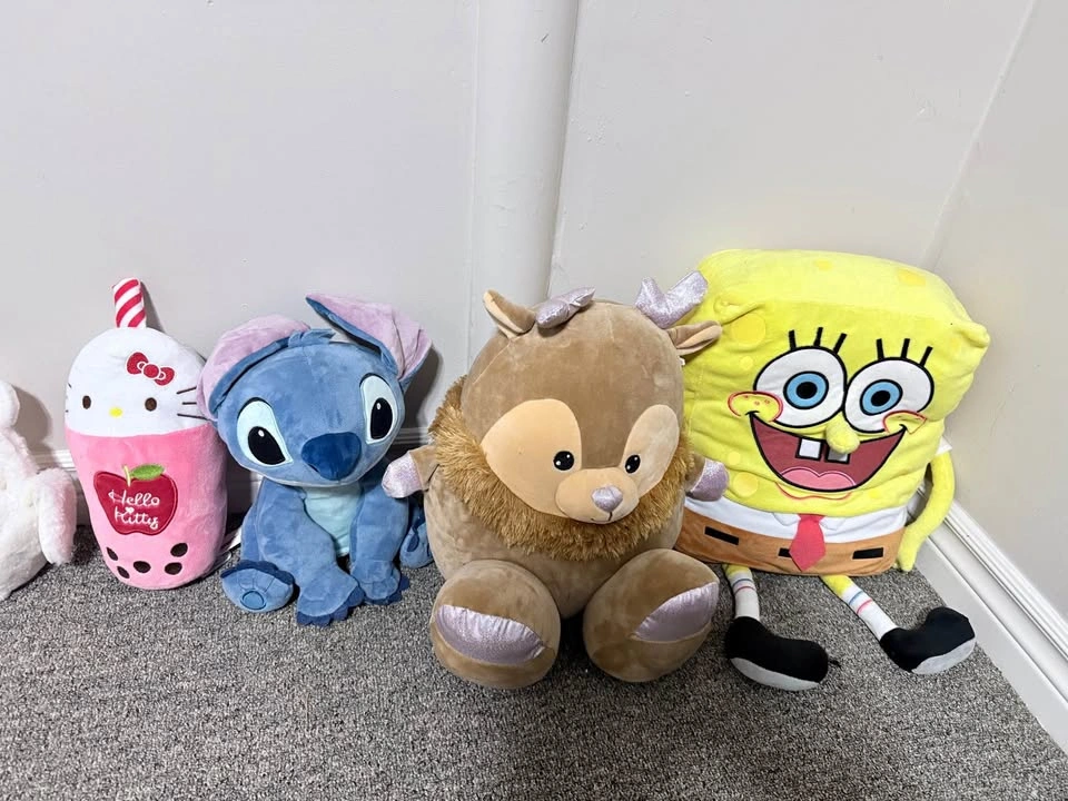 Hello Kitty Stitch Spongebob Plushies Stuffed Animals