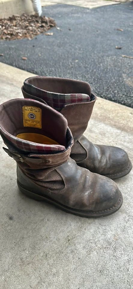 Women CAT Safety Toe Boots Size 8