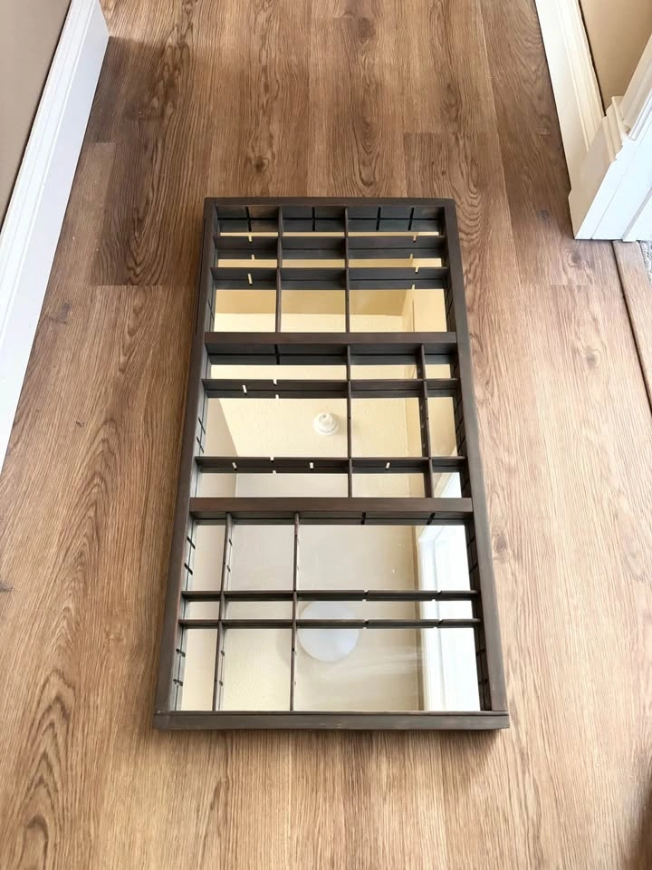 Vintage Printers Letterpress Tray with Mirror Back - photo 4