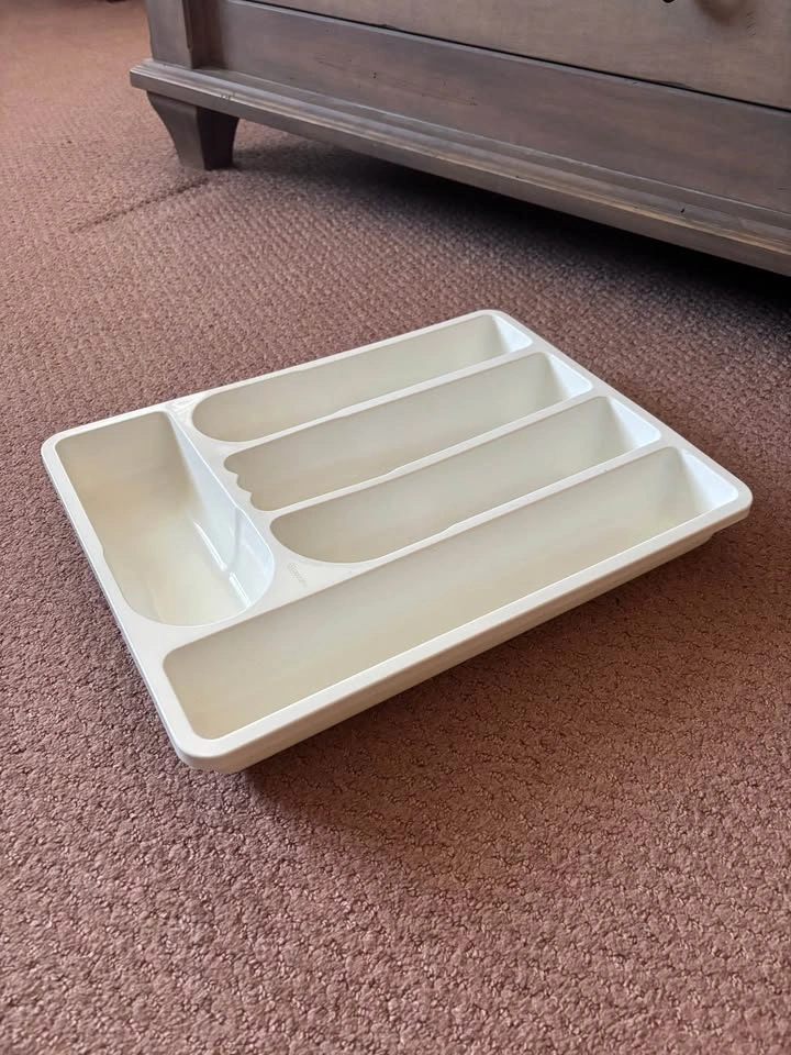 Vintage Guzzini Italy Plastic Flatware Drawer Sorter