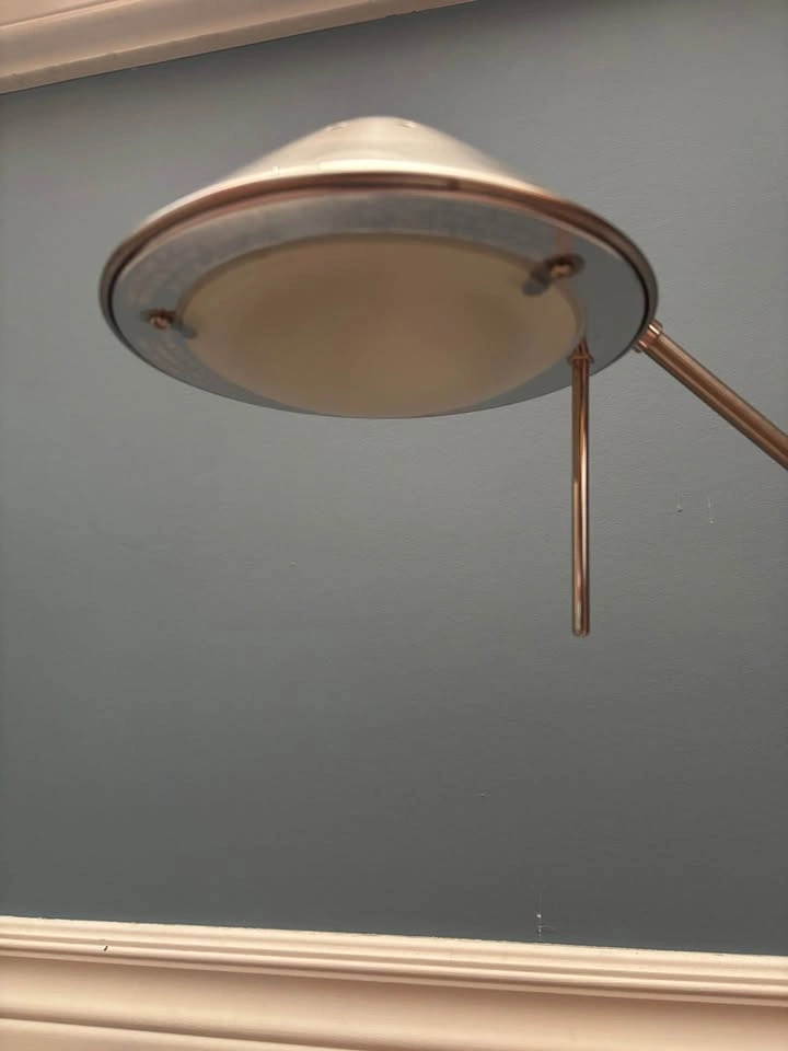 Vintage Tensor UFO Space Age style Desk Lamp Brushed Metal - photo 4
