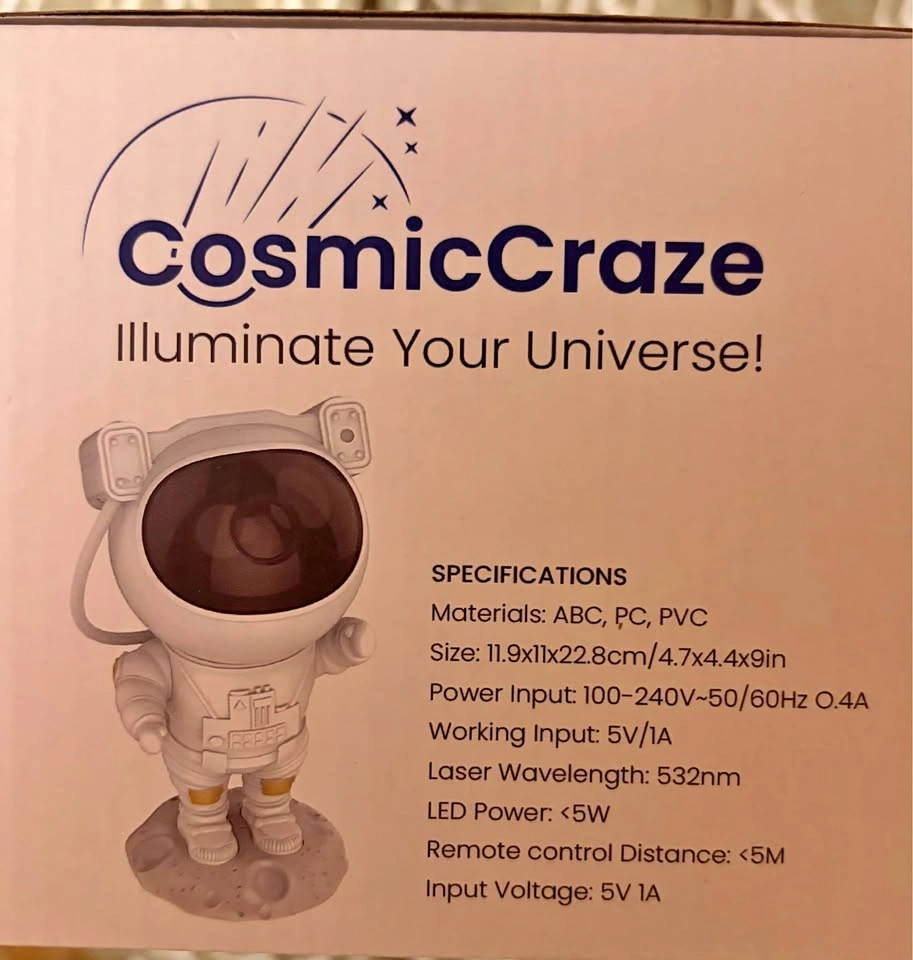 CosmicCraze Astronaut Projector Nebula Star Light