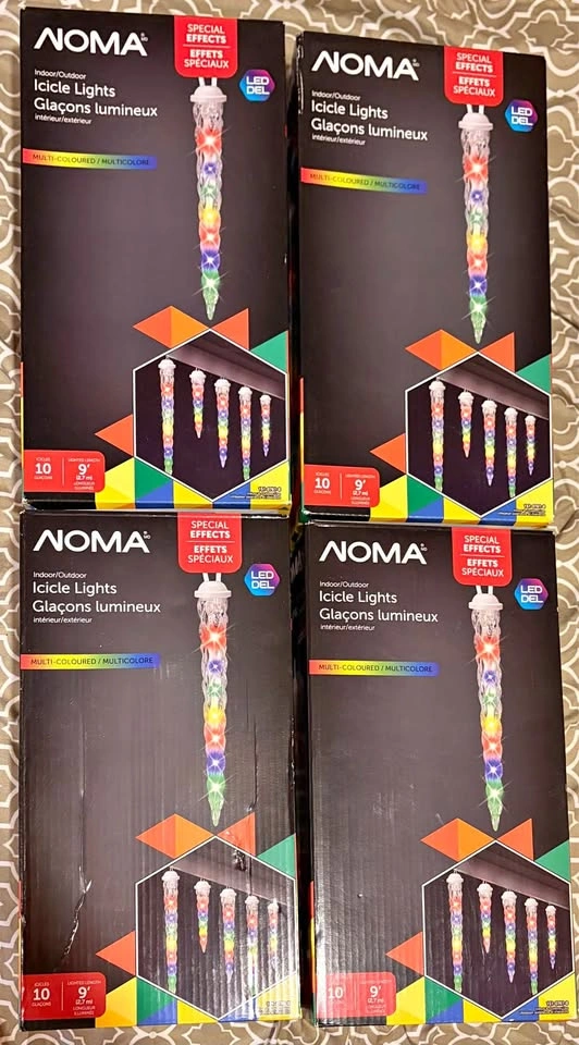 NOMA Shooting Star Icicle Lights - 4 Boxes
