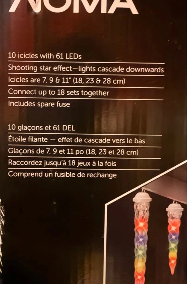 NOMA Shooting Star Icicle Lights - 4 Boxes - photo 2