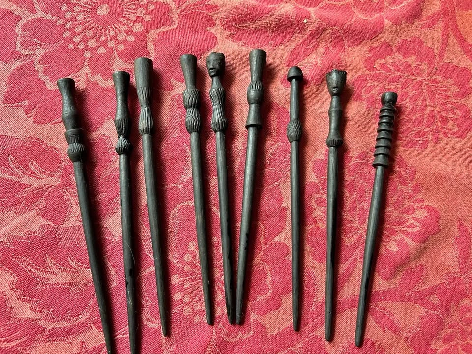 African Ebony Wood Hair Sticks