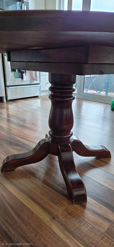 Solid Wood Round Table & 4 Chairs - photo 2