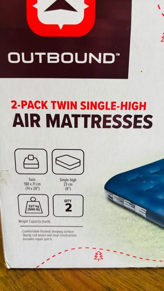 BRAND NEW Outbound Twin Air Mattresses (2-pk) - photo 2