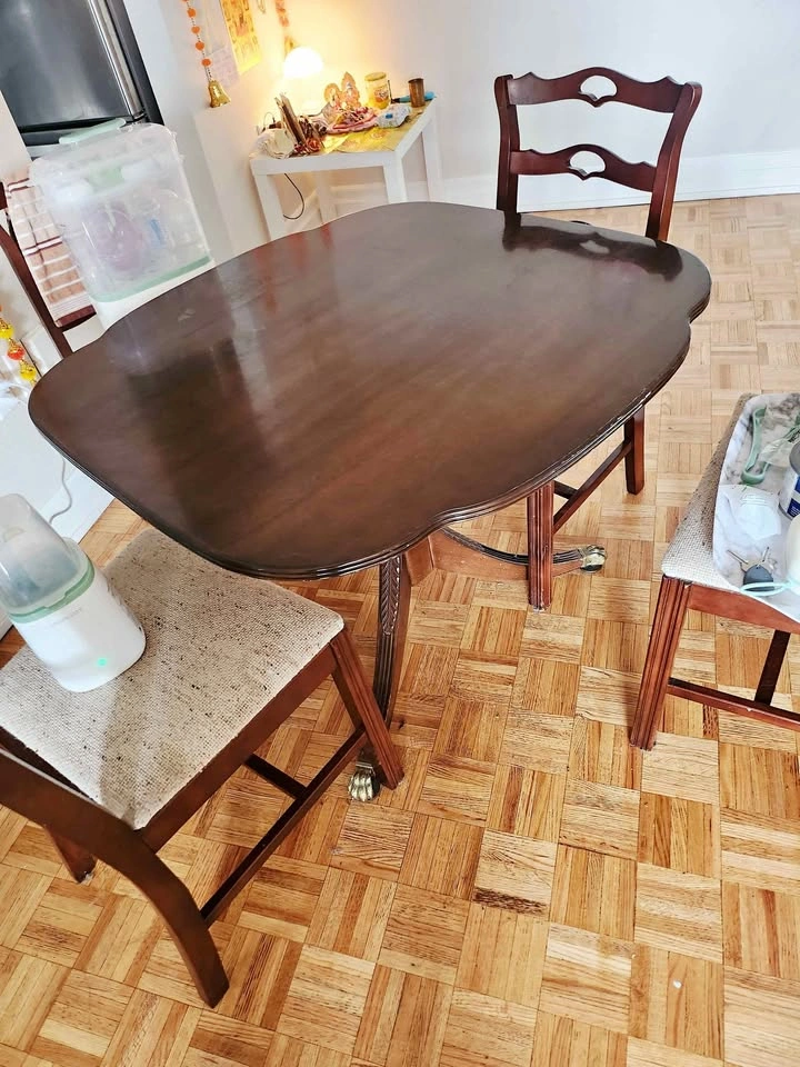 Italian Dining Set with 4 Chairs