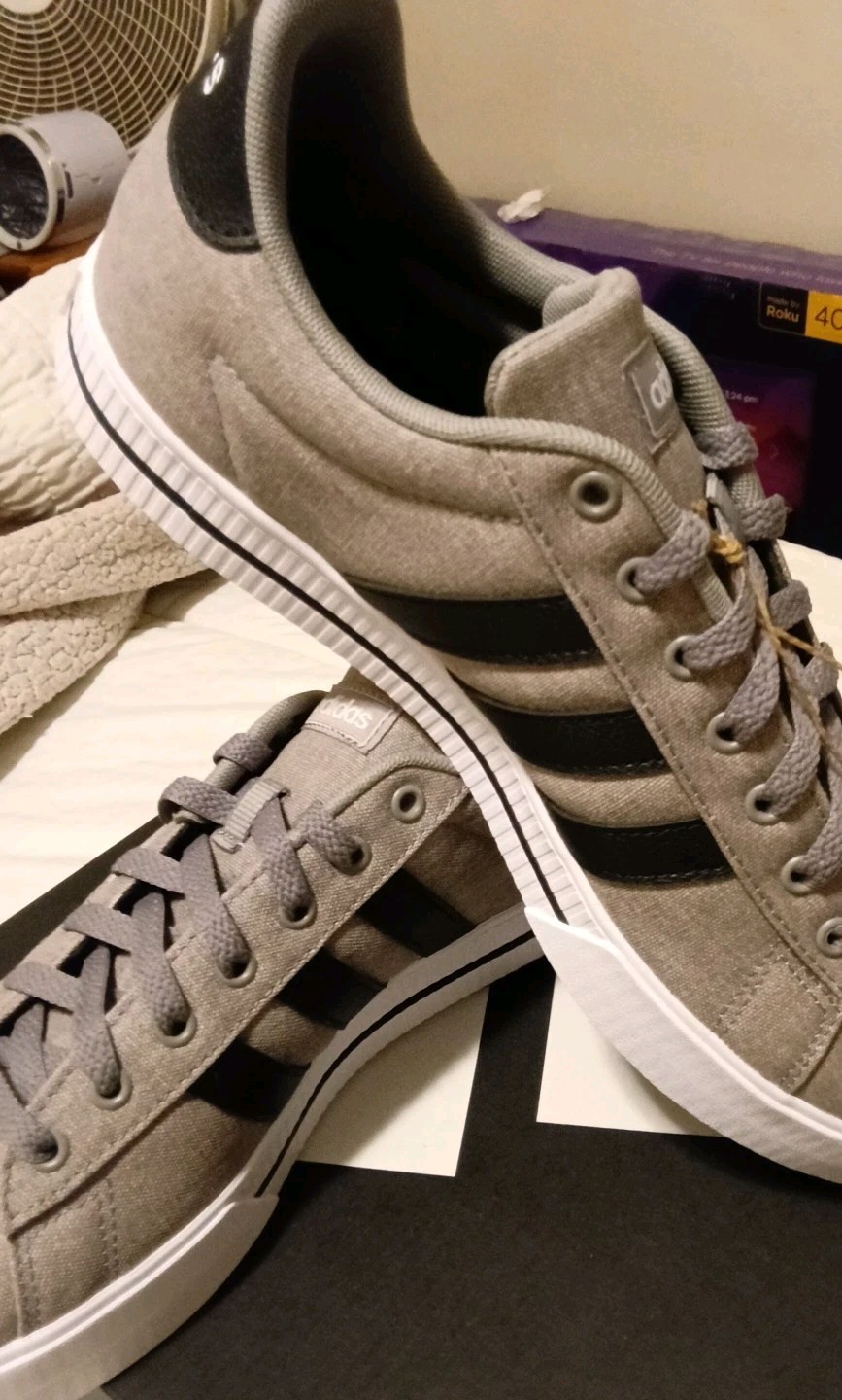 ADIDAS New Daily 3.0 Men's Canvas Sneakers Grey/Black/White US 1 - photo 3