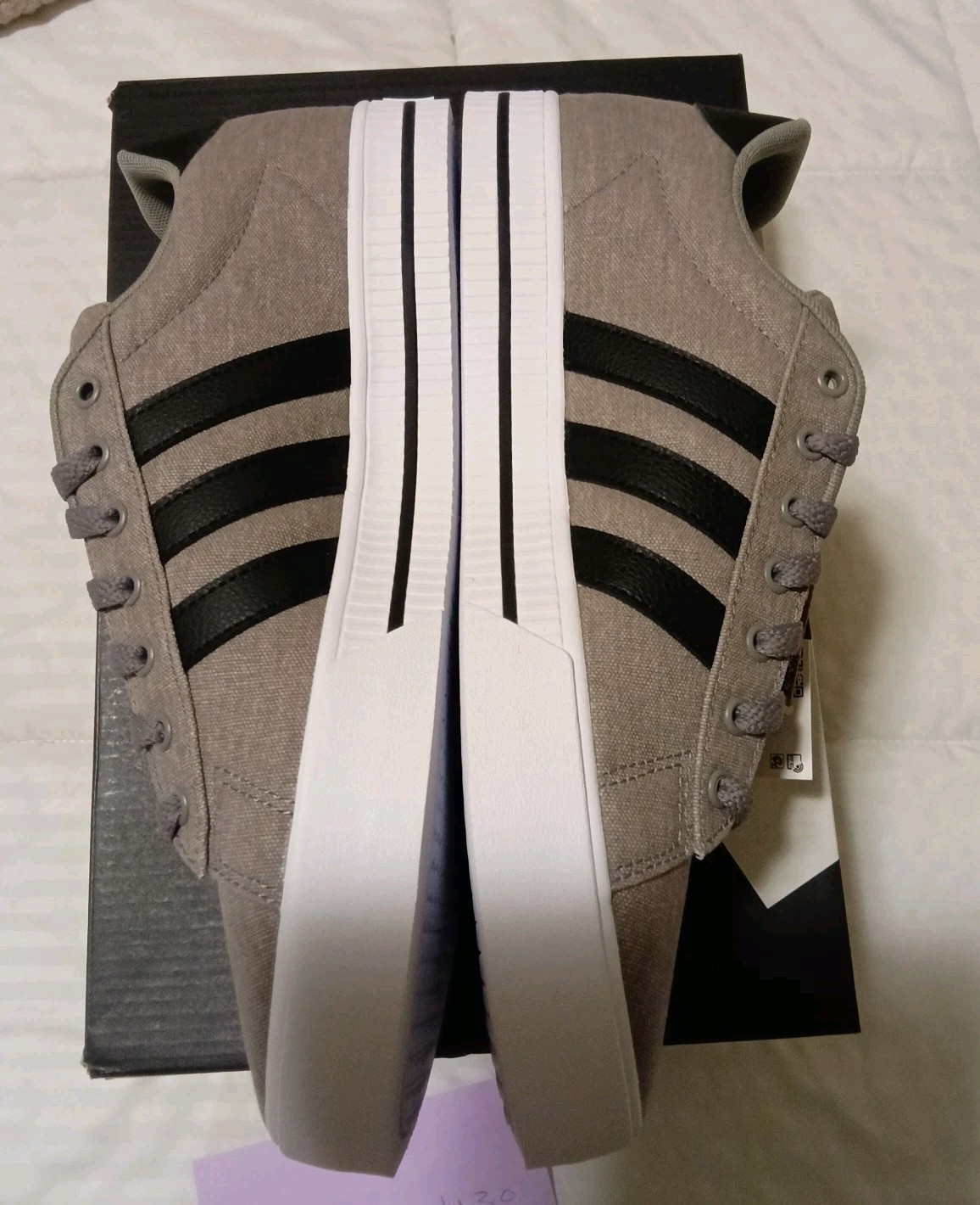ADIDAS New Daily 3.0 Men's Canvas Sneakers Grey/Black/White US 1 - photo 4
