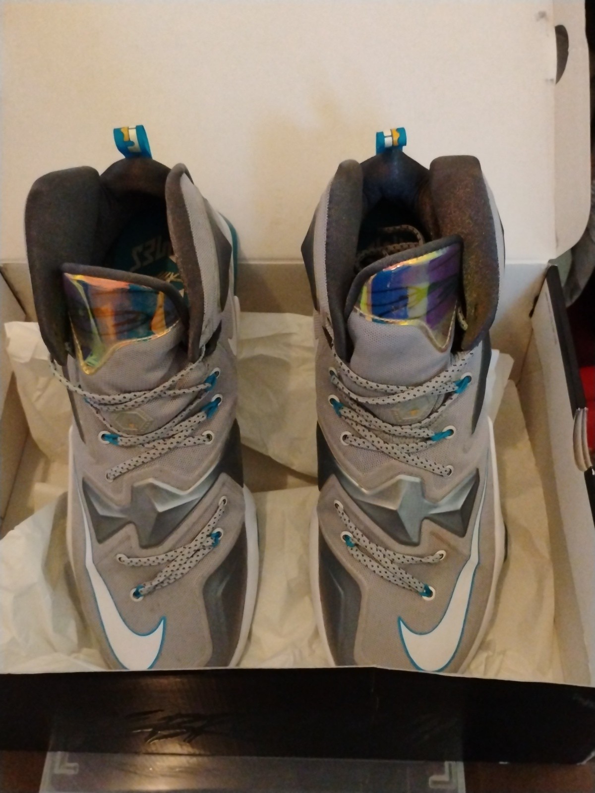 Nike LeBron 13 Blue/Gray Holographic Tongue - Size 13 - photo 2