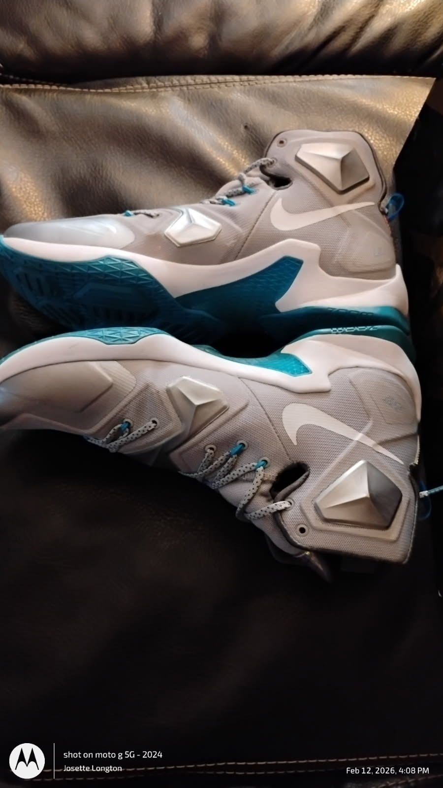 Nike LeBron 13 Blue/Gray Holographic Tongue - Size 13 - photo 4