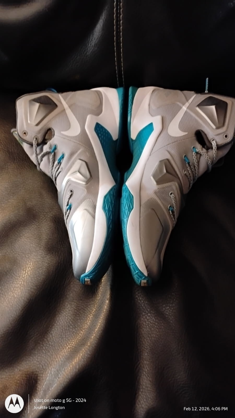 Nike LeBron 13 Blue/Gray Holographic Tongue - Size 13 - photo 5