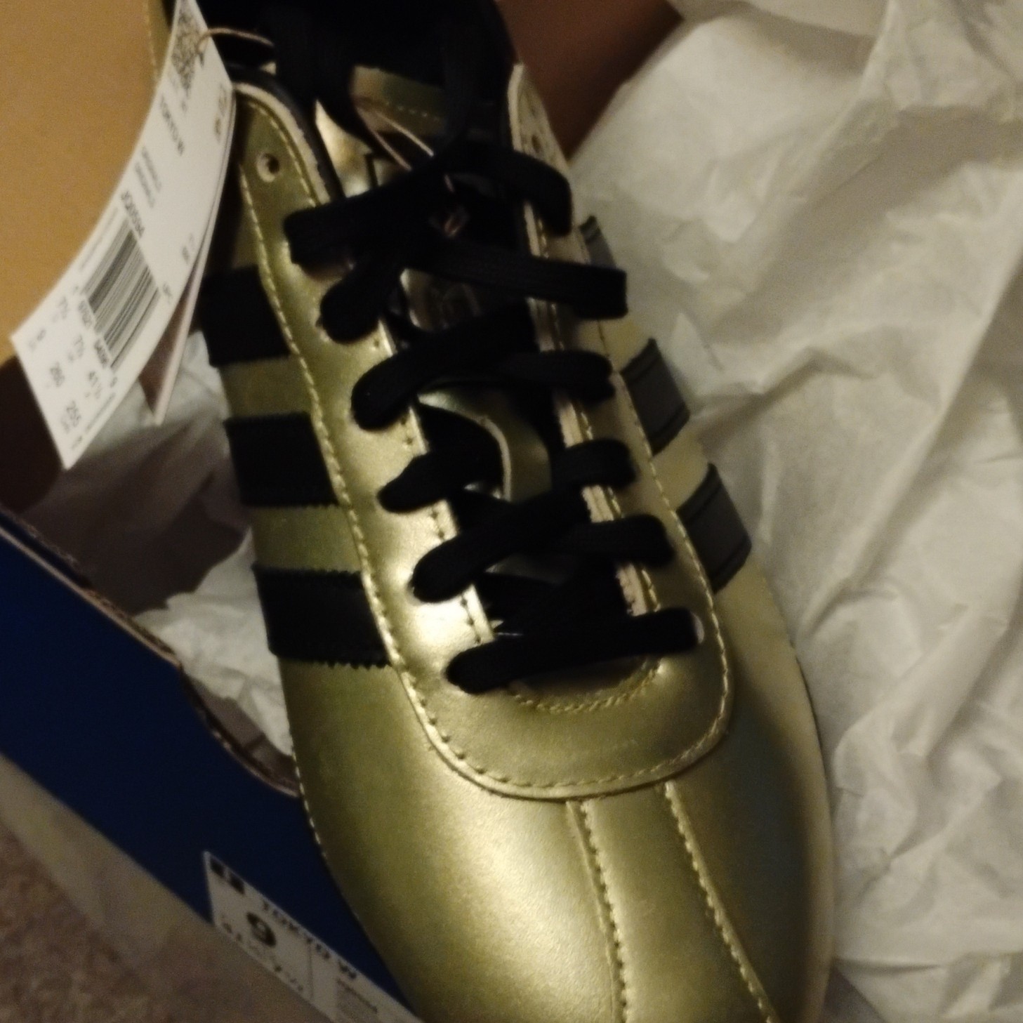ADIDAS Tokyo W Originals Gold Metallic/Core Black Women's 9 - photo 2