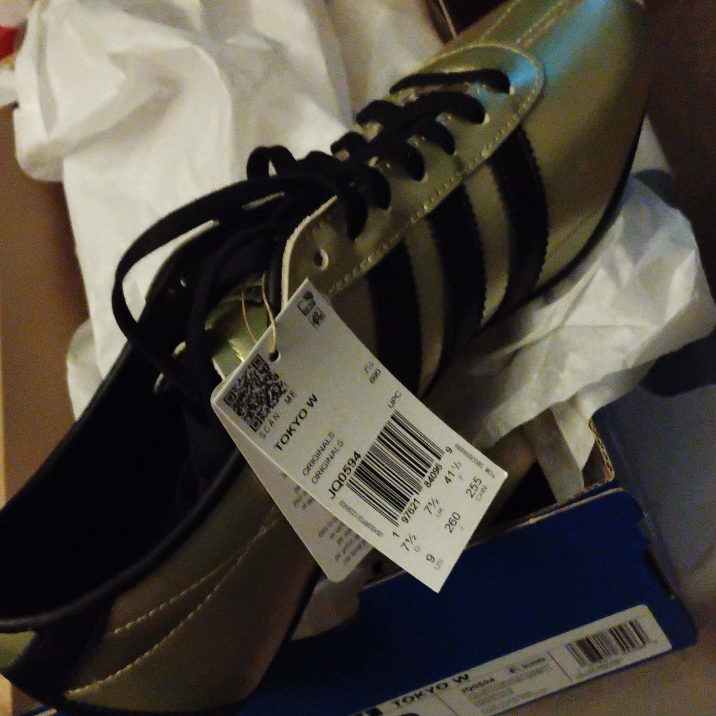ADIDAS Tokyo W Originals Gold Metallic/Core Black Women's 9 - photo 3