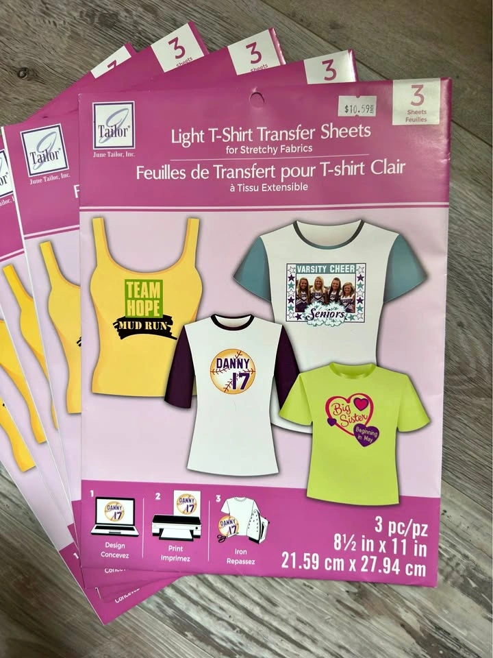 Light T-Shirt Transfer Sheets for Stretchy Fabrics