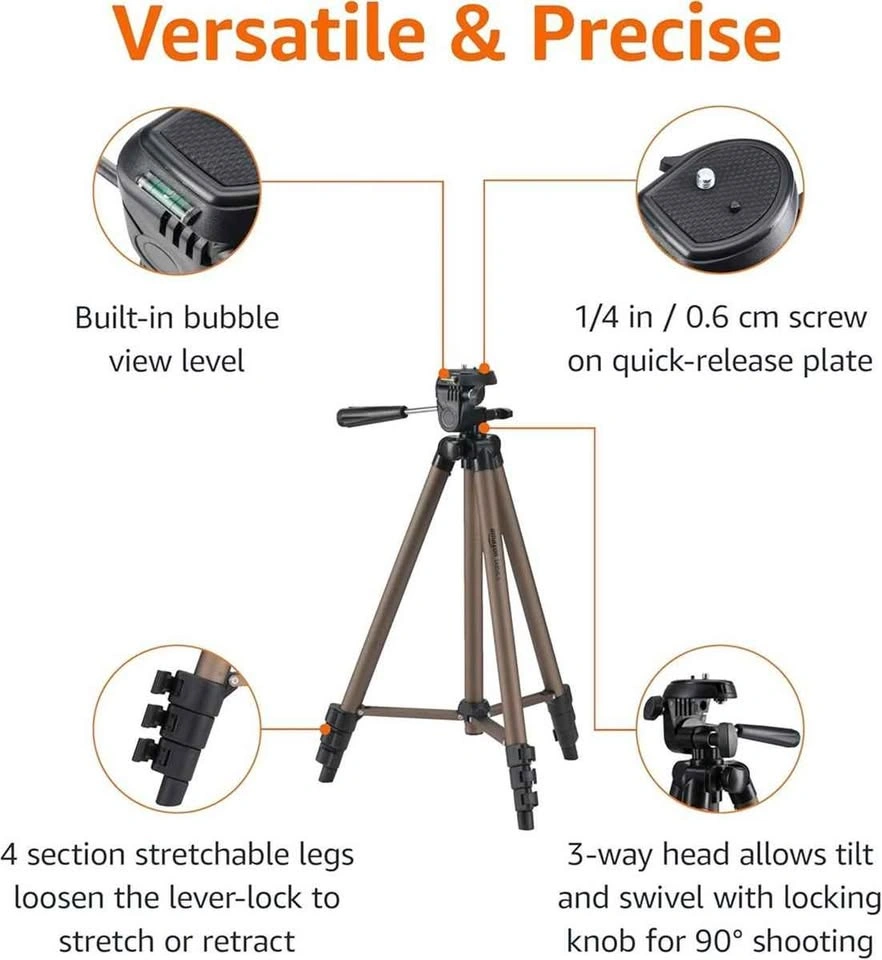 Amazon Basics 50-inch Lightweight Camera Tripod - photo 2