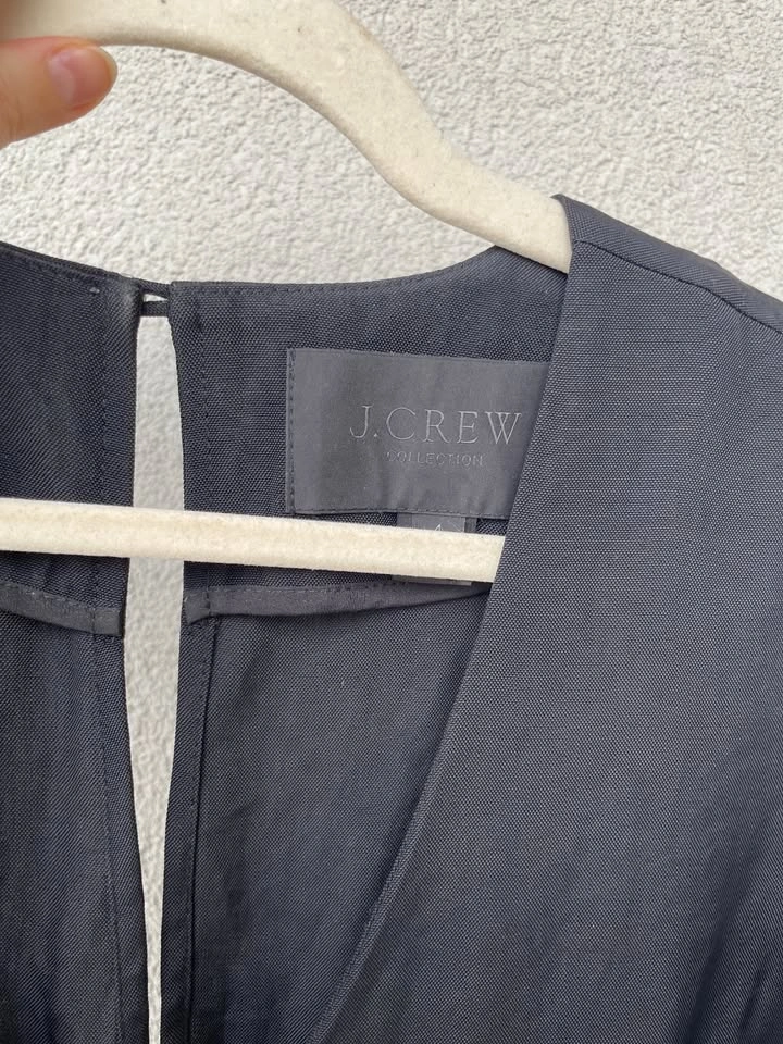 J.Crew Black Jumpsuit Size 4 V-Neck Pockets Workwear Chic - photo 2