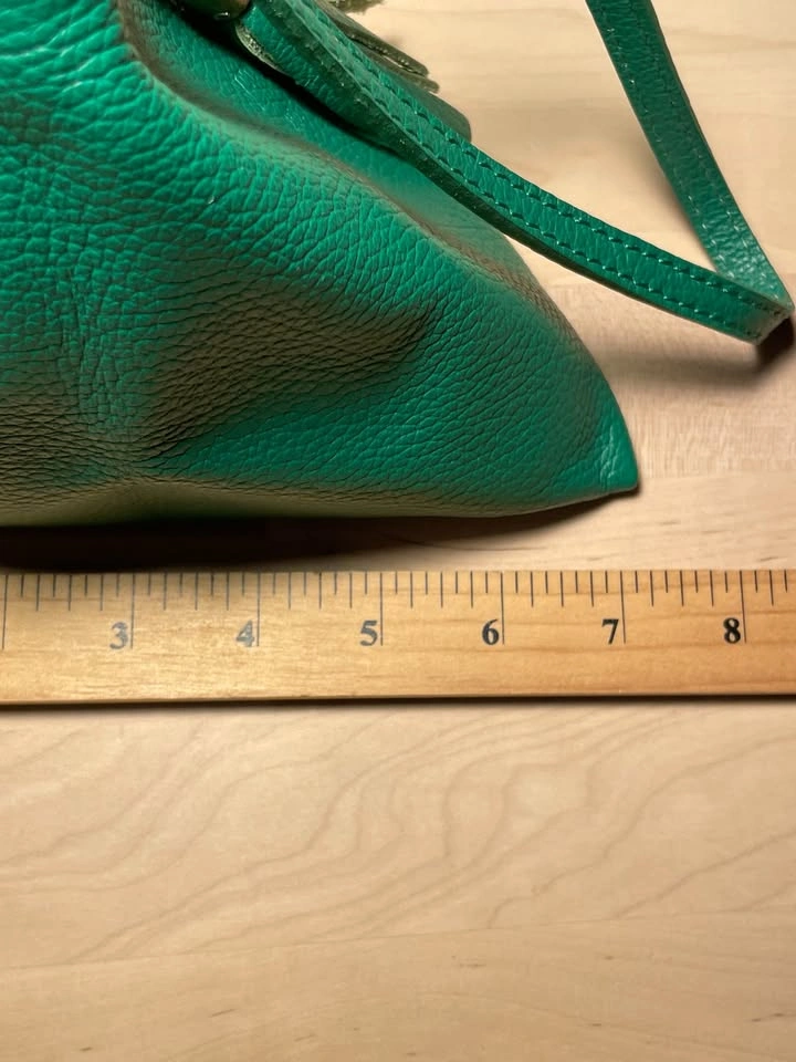 Made in Italy Leather Wristlet Clutch Tassel Zip Pouch - photo 4