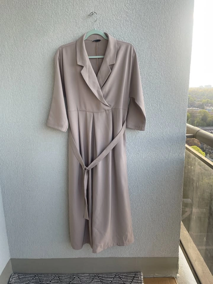 Beige Wide Leg Jumpsuit M-L - photo 3