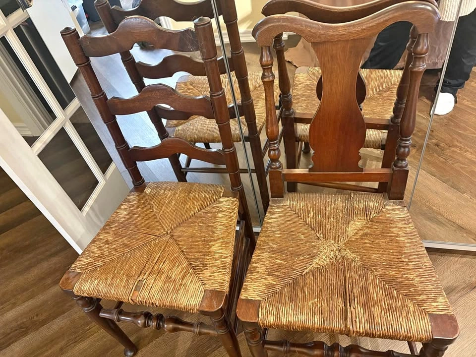 Wicker Bottom Chairs