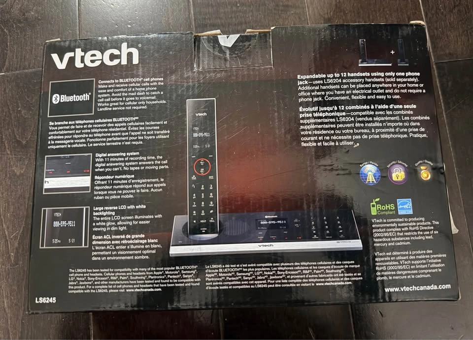 Vtech LS6245 Bluetooth Cordless Phone System - photo 2