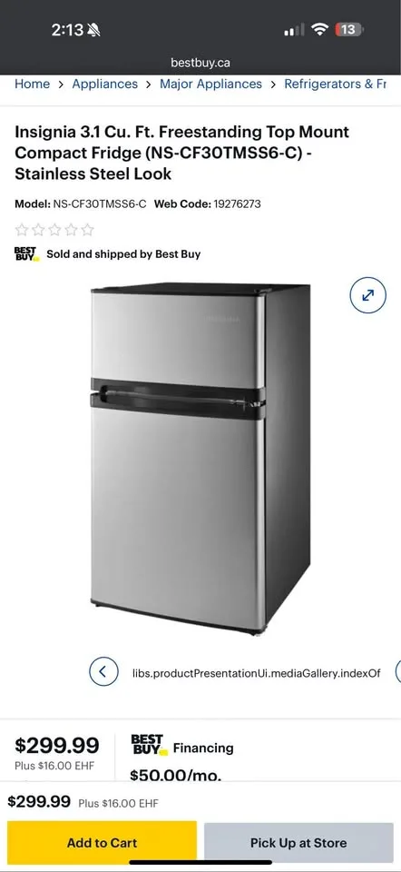 INSIGNIA MINI FRIDGE AND FREEZER