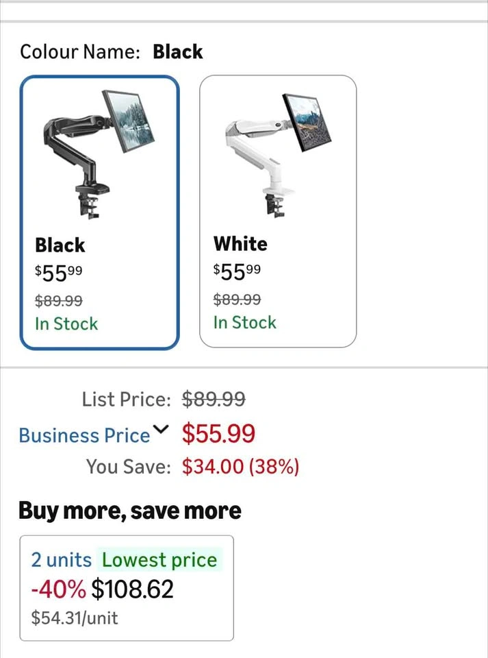 HUANUO Single Monitor Arm Adjustable VESA Mount - photo 3