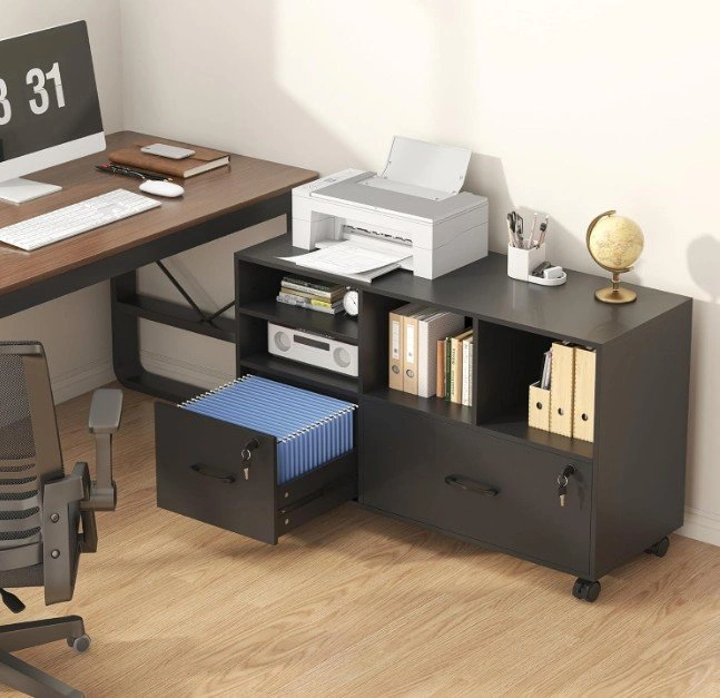 2 Drawer Wood Lateral File Cabinet with Lock - photo 4