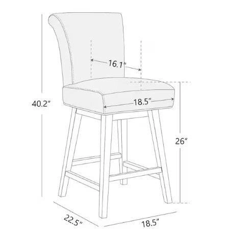 2pcs Swivel Counter Height Bar Stool LP123990 - photo 2