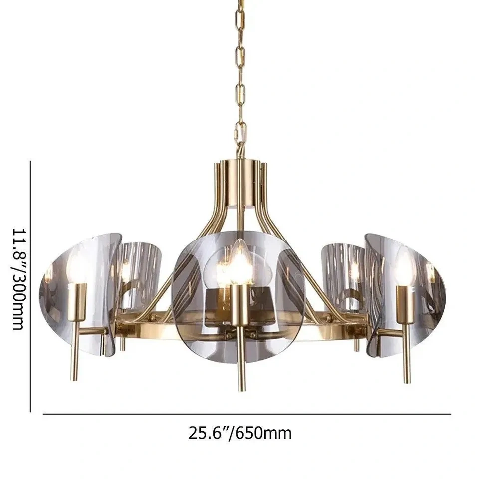 Light luxury style glass chandelier LD124089 - photo 2