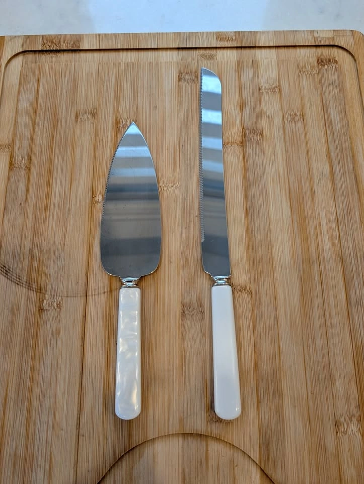 Sheffield England Stainless Steel Wedding Cake Knife & Server Se