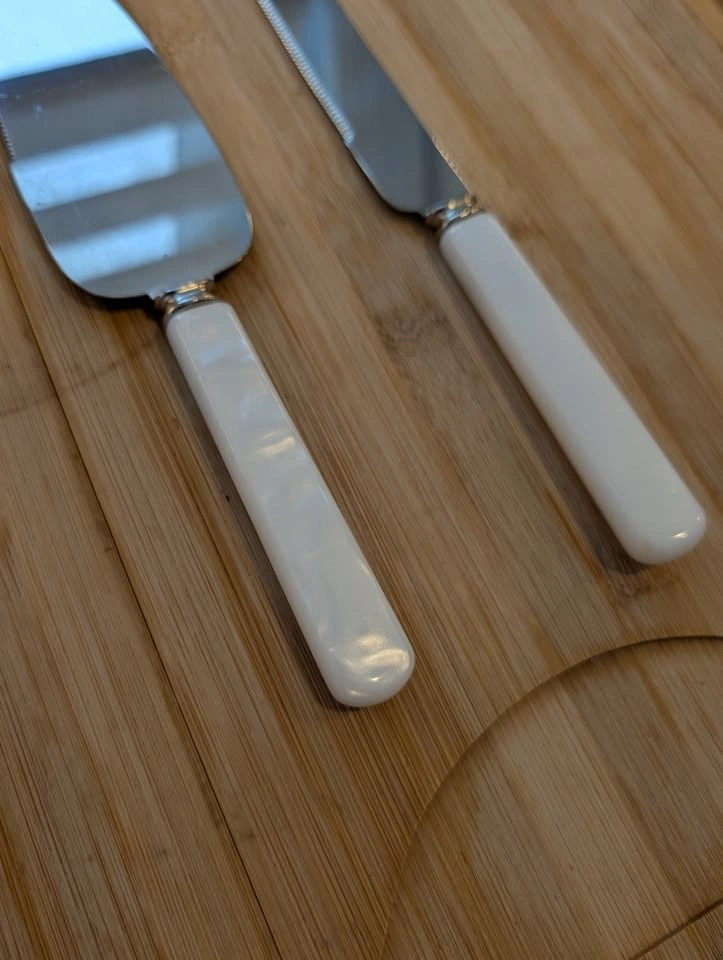 Sheffield England Stainless Steel Wedding Cake Knife & Server Se - photo 2