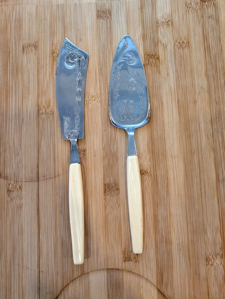 Vintage MAR.DER Italian Serving Set - MCM Cake & Cheese Duo