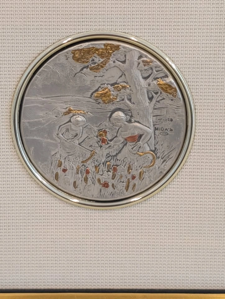 Mida’s Italy 925 Sterling Silver Plaque: Women Harvesting Fields - photo 2