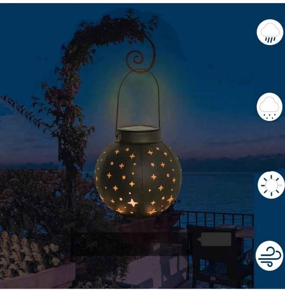 Solar Hanging Lanterns - Metal Retro Lamp (Set of 6) - photo 4