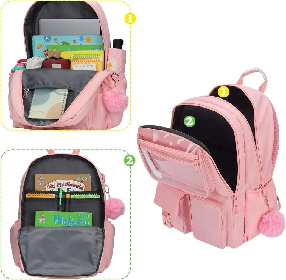 Teen Girls Backpack, Teenage Bookbag, Casual Daypack, Water Resi - photo 4